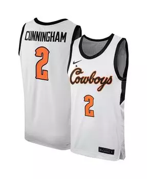 Мужская баскетбольная майка Cade Cunningham White Oklahoma State Cowboys реплика Nike, белый