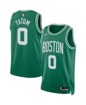 Мужская баскетбольная майка Jordan Jayson Tatum Boston Celtics Swingman Nike, зеленый