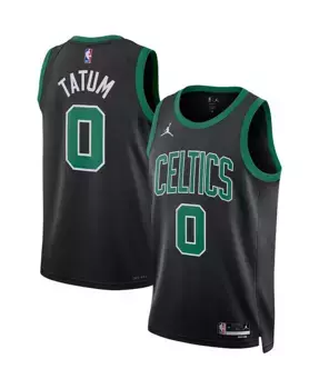 Мужская баскетбольная майка Jordan Jayson Tatum Boston Celtics Swingman Nike, черный