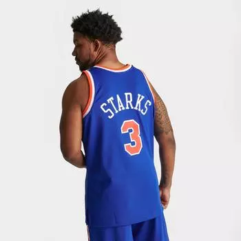 Мужская баскетбольная майка Mitchell &amp; Ness New York Knicks NBA John Starks 1991-92 Away Swingman, синий