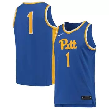 Мужская баскетбольная майка Nike #1 Royal Pitt Panthers Team Replica
