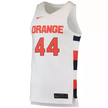 Мужская баскетбольная майка Nike #44 White Syracuse Orange Team Replica