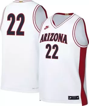 Мужская баскетбольная майка Nike Arizona Wildcats #22 White Limited