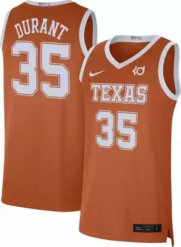 Мужская баскетбольная майка Nike Texas Longhorns Kevin Durant #35 Burnt Orange Limited
