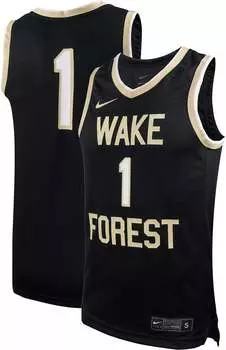 Мужская баскетбольная майка Nike Wake Forest Demon Deacons #0 черная реплика