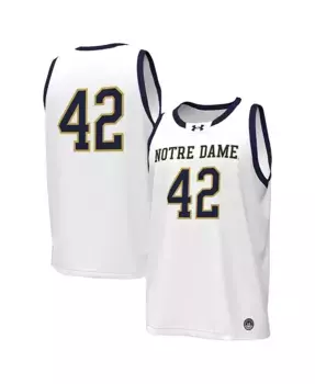 Мужская баскетбольная майка Notre Dame Fighting Irish 42 Under Armour, белый