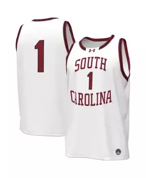 Мужская баскетбольная майка-реплика #1 South Carolina Gamecocks Under Armour, белый