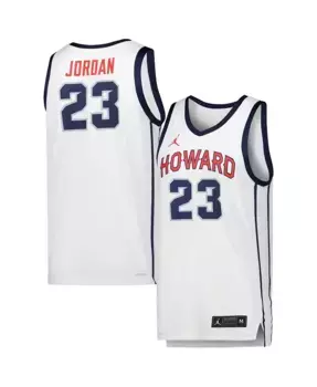 Мужская баскетбольная майка-реплика Michael Jordan Howard University Bisons, белый