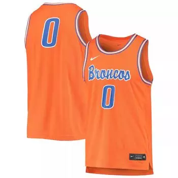 Мужская баскетбольная майка в стиле ретро Nike #0 Orange Boise State Broncos