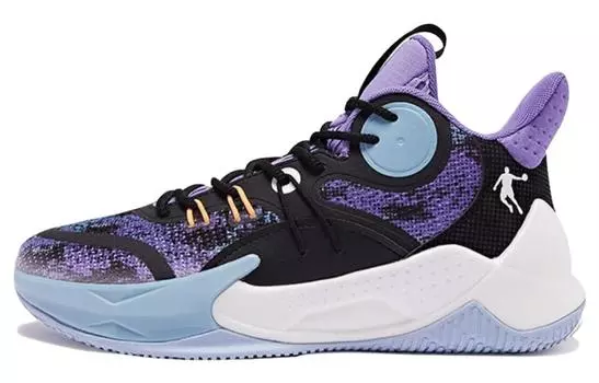 Кроссовки Qiaodan Basketball, фиолетовый/черный/белый/голубой