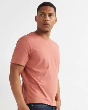 Мужская базовая футболка с круглым вырезом из 100% хлопка премиум-класса BCI Alse Studio, оранжевый