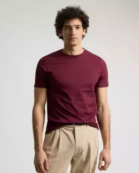 Мужская базовая хлопковая футболка PuroEgo, бордовый