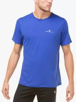 Мужская базовая тренировочная футболка с короткими рукавами Ronhill, цвет Cobalt/Brightwhite