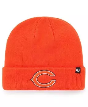Мужская базовая вязаная шапка с манжетами '47 оранжевого цвета Chicago Bears среднего размера '47 Brand