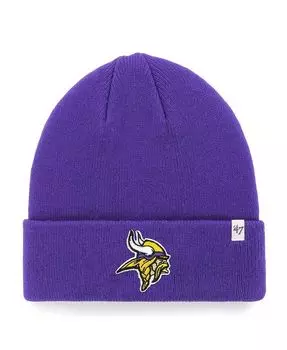Мужская базовая вязаная шапка с манжетами фиолетового цвета Minnesota Vikings '47 Primary '47 Brand, фиолетовый