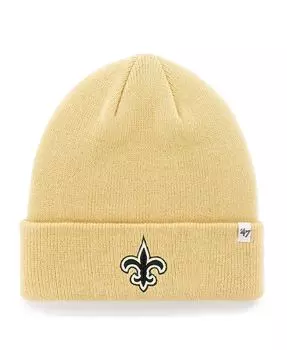 Мужская базовая вязаная шапка с манжетами золотого цвета New Orleans Saints '47 среднего размера '47 Brand