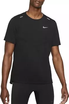 Мужская беговая футболка с короткими рукавами Nike Dri-FIT Rise 365, черный