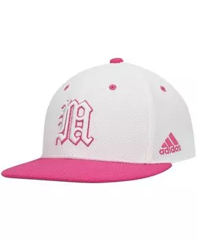 Мужская бейсбольная бейсболка Miami Hurricanes бело-розового цвета adidas