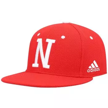 Мужская бейсбольная бейсболка с логотипом adidas Scarlet Nebraska Huskers