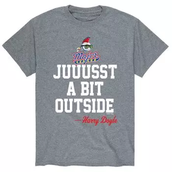 Мужская бейсбольная футболка "Juuusst A Bit Outside" Высшей лиги Licensed Character