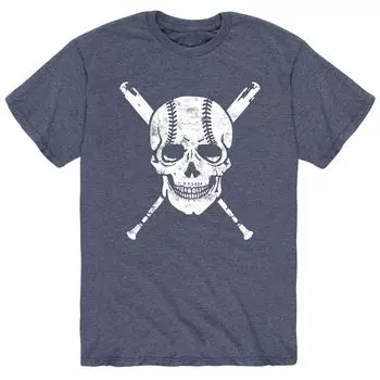 Мужская бейсбольная футболка с черепом Licensed Character