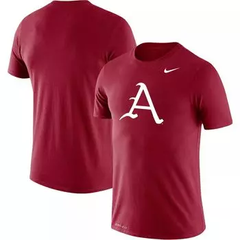 Мужская бейсбольная футболка с логотипом Cardinal Arkansas Razorbacks School Legend Performance Nike