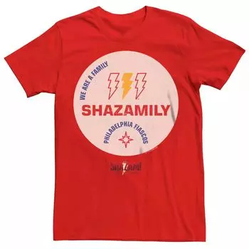 Мужская бейсбольная футболка с логотипом Shazam Fury Of The Gods Shazamily Licensed Character