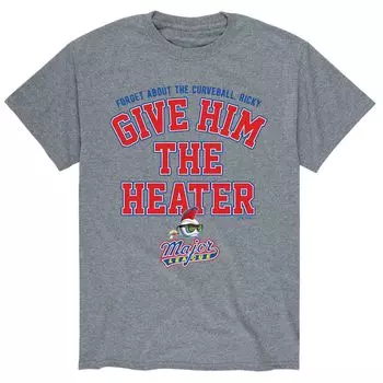 Мужская бейсбольная футболка Высшей лиги с надписью "Give Him The Heater" Licensed Character