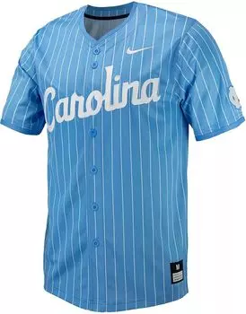 Мужская бейсбольная майка Nike North Carolina Tar Heels в тонкую полоску с полной пуговицей