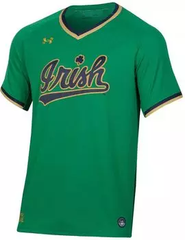 Мужская бейсбольная майка Under Armour Notre Dame Fighting Irish Kelly Green Replica
