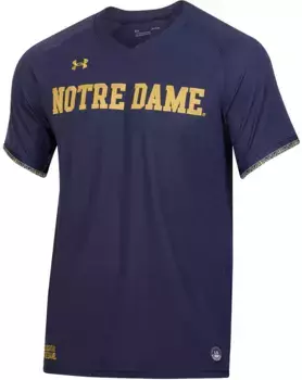 Мужская бейсбольная майка Under Armour Notre Dame Fighting Irish Navy