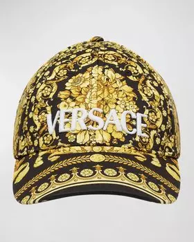 Мужская бейсболка Barocco Versace, цвет Black/Gold