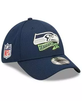 Мужская бейсболка College Navy Seattle Seahawks 2022 Sideline 39THIRTY Coaches Flex Hat New Era