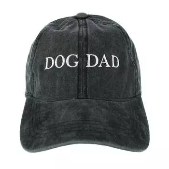 Мужская бейсболка Dog Dad из стираного хлопка David & Young, черный