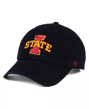 Мужская бейсболка Iowa State Cyclones Clean Up - черная '47 Brand