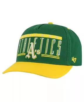 Мужская бейсболка Kelly-Green Oakland Athletics 47, регулируемая базовая сцепка с двойной головкой '47 Brand, зеленый