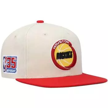Мужская бейсболка Nba 35Th Side Snapback Hwc Rockets в цвете Off-White/red Mitchell & Ness