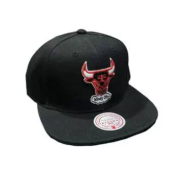 Мужская бейсболка Nba Chicago Bulls Core Basic Snapback черного цвета Mitchell & Ness