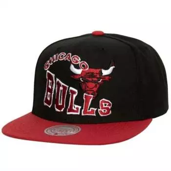 Мужская бейсболка Nba Chicago Bulls Crooked Path Snapback черного цвета Mitchell & Ness