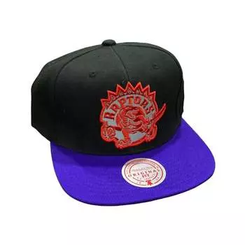 Мужская бейсболка Nba Hwc Toronto Raptors со светоотражающей отделкой Snapback черного/фиолетового цвета Mitchell & Ness