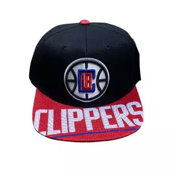 Мужская бейсболка Nba La Clipper Snapshot Snapback черного/красного цвета Mitchell & Ness