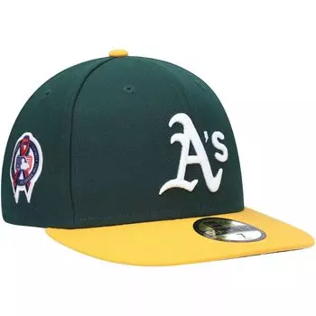 Мужская бейсболка New Era Green Oakland Athletics с мемориальной нашивкой в память о 11 сентября 59FIFTY.