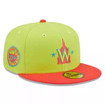 Мужская бейсболка New Era Green/Red Washington Nationals первого сезона 2008 Cyber Highlighter 59FIFTY.