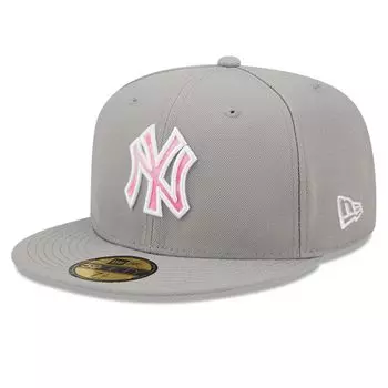 Мужская бейсболка New Era Grey New York Yankees 2022 Mother's Day On Field 59FIFTY