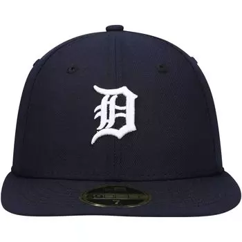 Мужская бейсболка New Era Navy Detroit Tigers Authentic Collection для дома с низким профилем 59FIFTY.