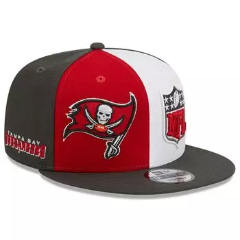 Мужская бейсболка New Era Red/Pewter Tampa Bay Buccaneers 2023 Sideline 9FIFTY Snapback