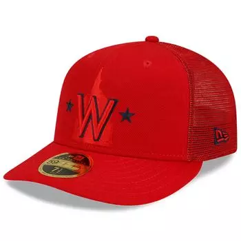 Мужская бейсболка New Era Red Washington Nationals 2022, тренировочная низкопрофильная кепка 59FIFTY