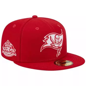 Мужская бейсболка New Era Scarlet Tampa Bay Buccaneers Super Bowl XXXVII с основной нашивкой 59FIFTY.