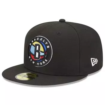 Мужская бейсболка New Era White Brooklyn Nets 2022/23 City Edition с альтернативным логотипом 59FIFTY