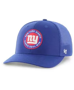 Мужская бейсболка Royal New York Giants представляет гибкую кепку '47 Brand